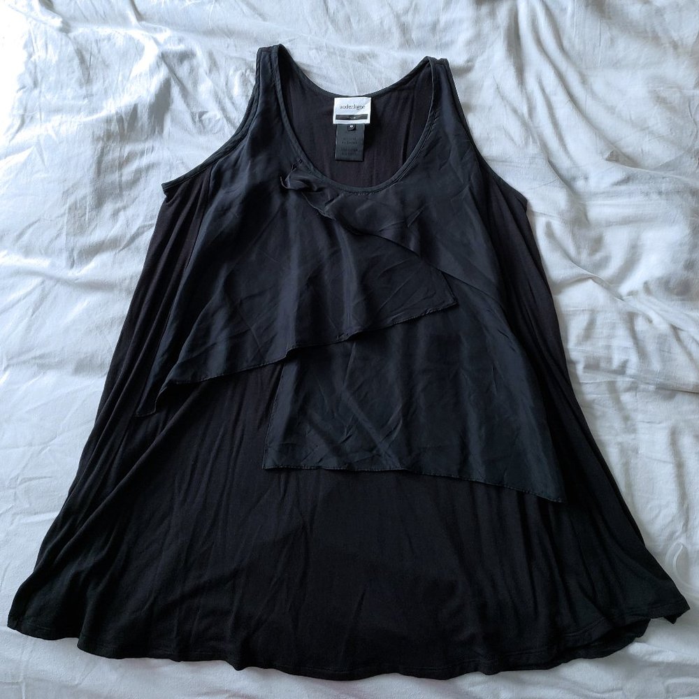 Under.ligne by DOO.RI silk/modal black tank